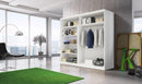 Multi 32 Sliding Mirror Door Wardrobe 203cm in Oak Sonoma