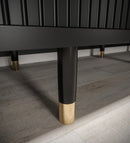 Mora II Sliding Door Wardrobe 250cm in Black