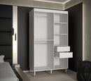 Mora Sliding Door Wardrobe 120cm in White