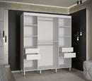 Mora Sliding Door Wardrobe 180cm in White