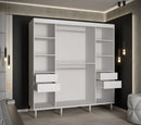 Mora II Sliding Door Wardrobe 200cm in White