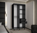 Mora II Sliding Door Wardrobe 100cm in Black