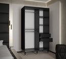 Mora Sliding Door Wardrobe 120cm in Black
