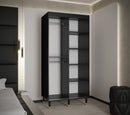 Mora II Sliding Door Wardrobe 100cm in Black