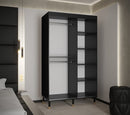 Mora Sliding Door Wardrobe 120cm in Black