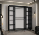 Tromso II Sliding Door Wardrobe 200cm in Black