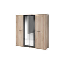 Bari Hinged Door Wardrobe 200cm in Oak San Remo