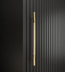 Tromso II Sliding Door Wardrobe 200cm in Black