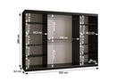 Kair I Sliding Door Wardrobe 250cm in Black