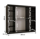 Ramiro I Sliding Door Wardrobe 200cm in White
