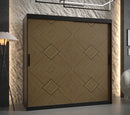 Kair I Sliding Door Wardrobe 180cm in Black