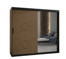 Kair II Sliding Door Wardrobe 200cm in Black
