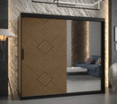 Kair II Sliding Door Wardrobe 200cm in Black