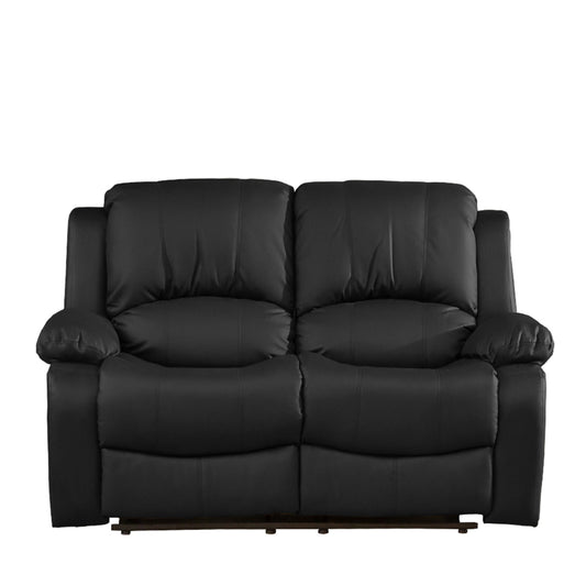 Stylish Two-Seater Recliner Sofa – Perfect for Relaxation in Compact Spaces in Black