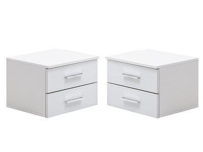 Siena 23 Pair of Bedside Cabinets in White Gloss