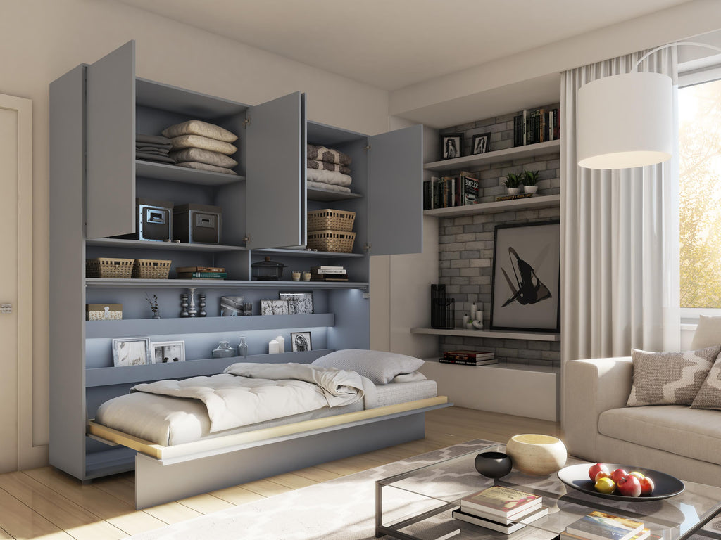 BC-11 Over Bed Unit for Horizontal Wall Bed Concept in Oak Artisan [EU Single]
