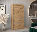 Verona 01 Sliding Door Wardrobe 100cm in Oak Artisan