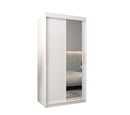 Tokyo II Sliding Door Wardrobe 100cm in White