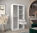 Boliwia Sliding Door Wardrobe 100cm in White