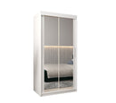 Tokyo III Sliding Door Wardrobe 100cm in White