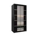 Verona 04 Sliding Door Wardrobe 100cm in Black