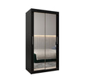 Tokyo III Sliding Door Wardrobe 100cm in Black