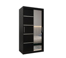 Verona 02 Sliding Door Wardrobe 100cm in Black