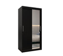 Tokyo II Sliding Door Wardrobe 100cm in Black