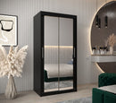 Tokyo III Sliding Door Wardrobe 100cm in Black