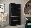 Verona 01 Sliding Door Wardrobe 100cm in Black