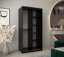 Tokyo III Sliding Door Wardrobe 100cm in Black