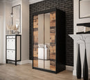 Tilburg I Sliding Door Wardrobe 100cm in Dark Oak