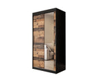 Tilburg II Sliding Door Wardrobe 100cm in Dark Oak