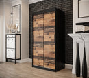 Tilburg Sliding Door Wardrobe 100cm in Dark Oak