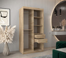 Verona 01 Sliding Door Wardrobe 100cm in Oak Sonoma