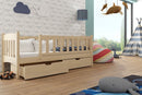 Wooden Single Bed Gucio with Storage in Pine Without Mattress