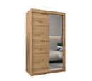 Tokyo II Sliding Door Wardrobe 120cm in Oak Artisan