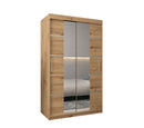 Verona 04 Sliding Door Wardrobe 120cm in Oak Artisan