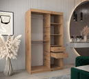 Tokyo Sliding Door Wardrobe 120cm in Oak Artisan