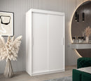 Tokyo Sliding Door Wardrobe 120cm in White