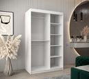 Tokyo Sliding Door Wardrobe 120cm in White