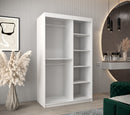 Boliwia Sliding Door Wardrobe 120cm in White