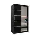 Verona 02 Sliding Door Wardrobe 120cm in Black