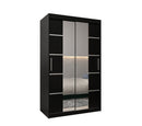 Verona 04 Sliding Door Wardrobe 120cm in Black