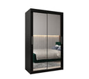 Tokyo III Sliding Door Wardrobe 120cm in Black