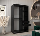 Tokyo II Sliding Door Wardrobe 120cm in Black