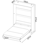 CP-01 Vertical Wall Bed Concept in White Matt [EU Double]