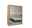 Tokyo III Sliding Door Wardrobe 150cm in Oak Artisan