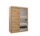 Tokyo II Sliding Door Wardrobe 150cm in Oak Artisan