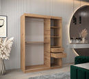 Tokyo Sliding Door Wardrobe 150cm in Oak Artisan